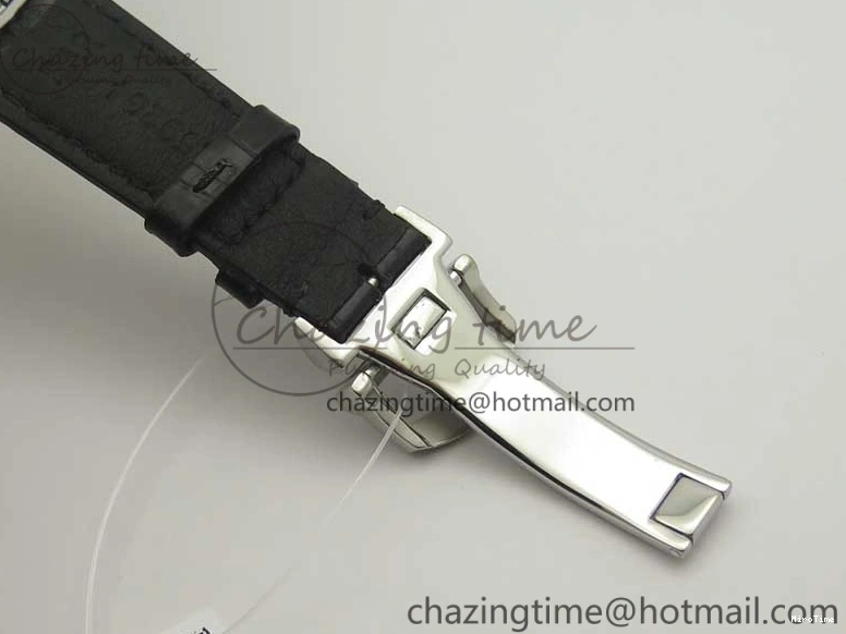 MIROTIME 0518 Portofino Automatic SS TWF 1:1 Best Edition Black Dial on Black Leather Strap A TravelReady 7199